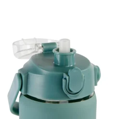 Bouteille en verre et silicone avec paille et housse