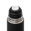 Bouteille isotherme 1L Noir avec couvercle tasse