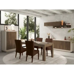 Buffet 4 portes cashmere panneaux de particules