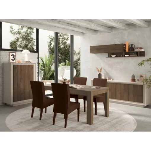 Buffet 4 portes cashmere panneaux de particules