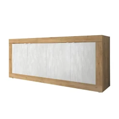 Buffet 4 portes chene cadiz blanche