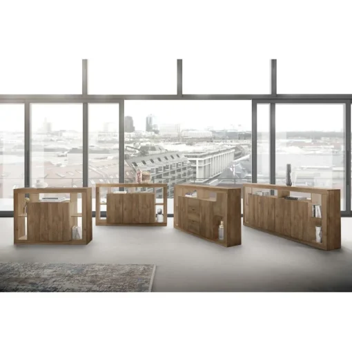 Buffet 2 portes chene marron foncé