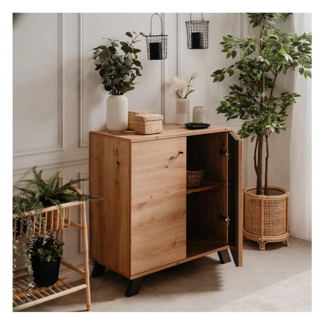 Buffet 2 Portes Décor Chêne Artisan LUBLIN