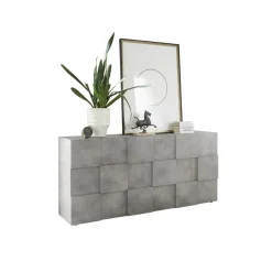 Buffet 3 portes en bois DAMA décor beton