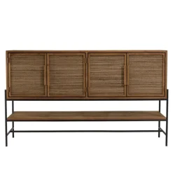 Buffet 4 portes en bois de teck recyclé