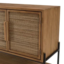 Buffet 4 portes en bois de teck recyclé