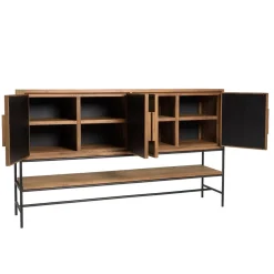 Buffet 4 portes en bois de teck recyclé
