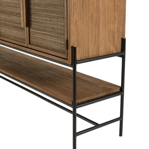 Buffet 4 portes en bois de teck recyclé