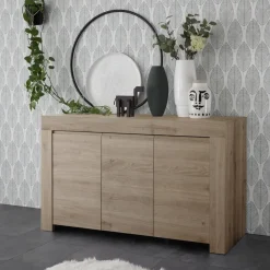 Buffet 3 portes en bois FIRENZE décor chene