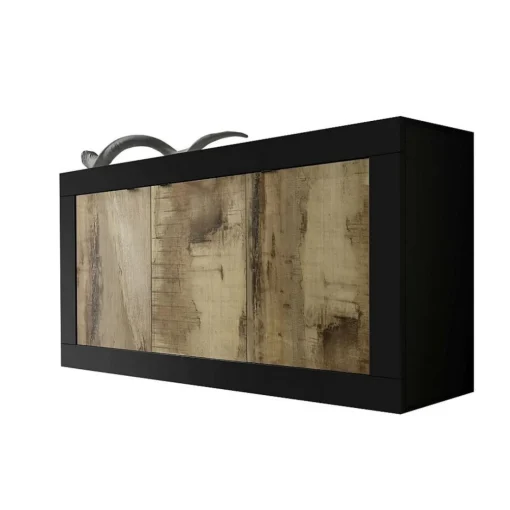 Buffet 3 portes en panneaux de particules bicolore