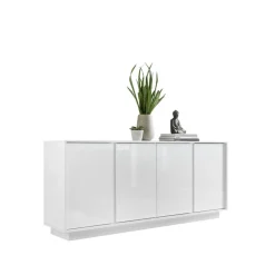 Buffet 4 portes ICE laqué blanc brillant