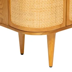 Buffet 4 portes Kisco hévéa Rotin