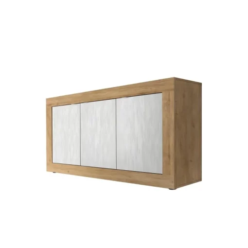 Buffet 3 portes panneaux de particules bicolore