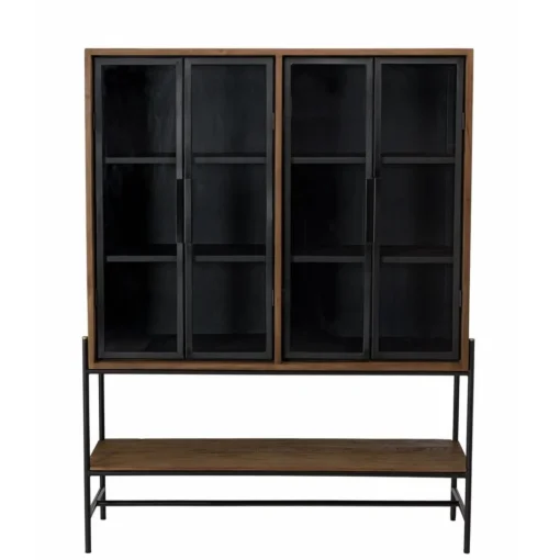 Buffet 4 portes vitrées 6 étagères 1 niche