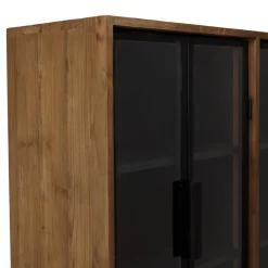 Buffet 4 portes vitrées 6 étagères 1 niche