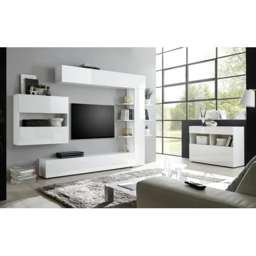 Buffet 1 tiroir et 1 abattant SORANO blanc