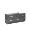 Buffet 6 Tiroirs Gris Graphite ELENZIO