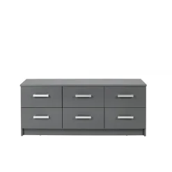 Buffet 6 Tiroirs Gris Graphite ELENZIO