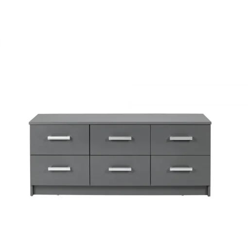 Buffet 6 Tiroirs Gris Graphite ELENZIO