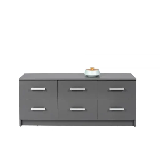 Buffet 6 Tiroirs Gris Graphite ELENZIO