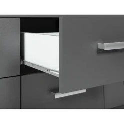 Buffet 6 Tiroirs Gris Graphite ELENZIO