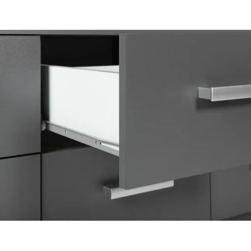 Buffet 6 Tiroirs Gris Graphite ELENZIO