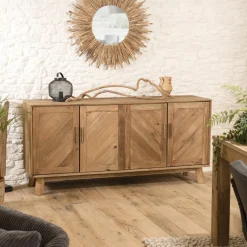 Buffet ANDRIAN 4 Portes Bois Pin Recyclé