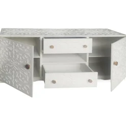 Buffet avec moulures PORTO Bois Blanc et Or