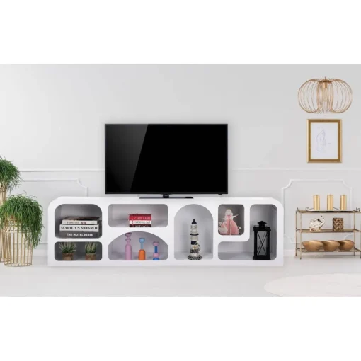 Buffet bas Navalor design arches style troglodyte Blanc