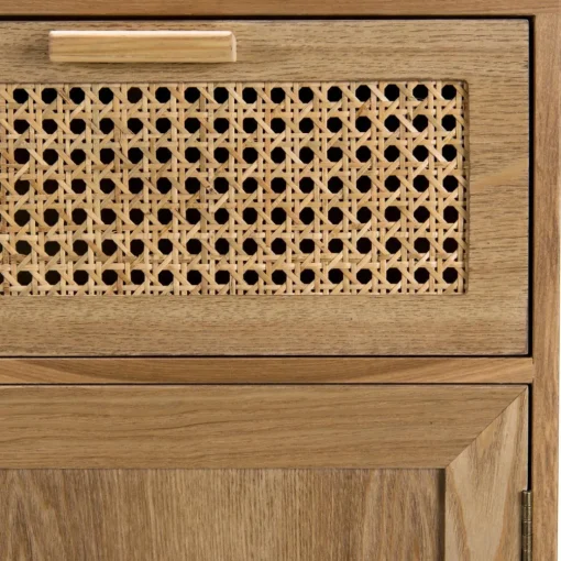 Buffet couleur naturel 2 tiroirs cannage 2 portes - RODRIGO