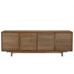 Buffet en bois de teck recyclé naturel 4 portes