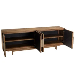 Buffet en bois de teck recyclé naturel 4 portes