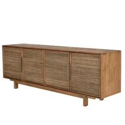 Buffet en bois de teck recyclé naturel 4 portes