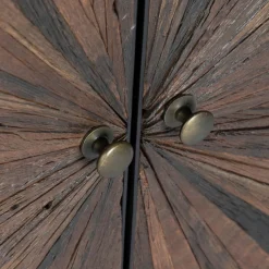 Buffet en bois recyclé 2 portes et structure métal ORIGINS métal antique