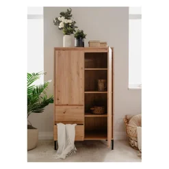 Buffet Haut 2 Portes 2 Tiroirs et 2 étagères PLOCK