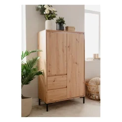 Buffet Haut 2 Portes 2 Tiroirs et 2 étagères PLOCK