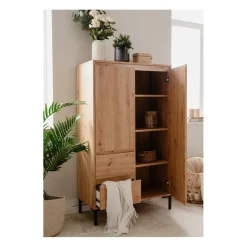 Buffet Haut 2 Portes 2 Tiroirs et 2 étagères PLOCK