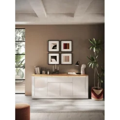 Buffet SAVONA Blanc style contemporain