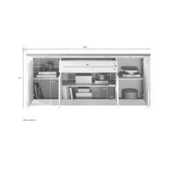 Buffet SAVONA Blanc style contemporain