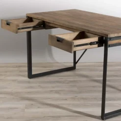 Bureau 2 tiroirs bois et métal - NASAI