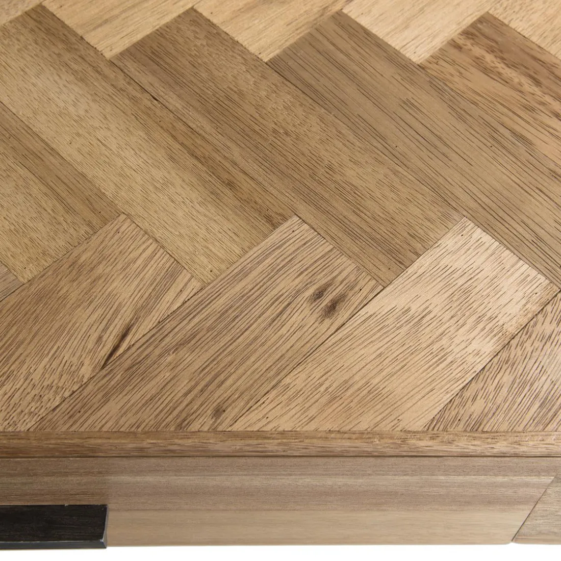 Bureau 2 tiroirs en bois et pieds métal