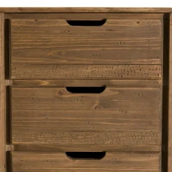 Bureau ANDY Scandi Bois 6 Tiroirs Sapin