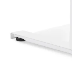 Bureau assis debout électrique 'TRONIK' blanc avec plateau en bois finition Noyer