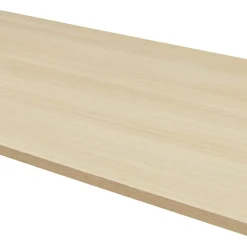 Bureau assis debout électrique 'TRONIK' blanc avec plateau en bois finition naturelle