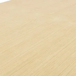 Bureau assis-debout électrique 'BIONIK'avec plateau en bois finition naturelle et pied en métal blanc