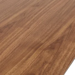 Bureau assis-debout électrique 'BIONIK'avec plateau en bois finition Noyer et pied en métal blanc