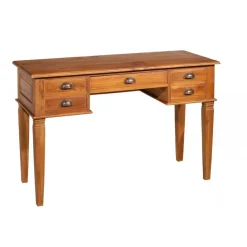 Bureau AYAN 5 Tiroirs Bois Teck