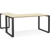 Bureau d'angle design 'BAKUS' en bois finition naturelle et métal noir