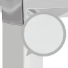 Bureau d'angle design 'XLINE' en bois finition Noyer et métal blanc