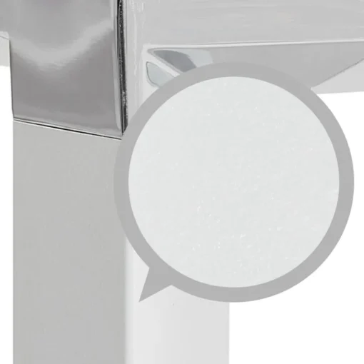 Bureau d'angle design 'XLINE' en bois finition Noyer et métal blanc